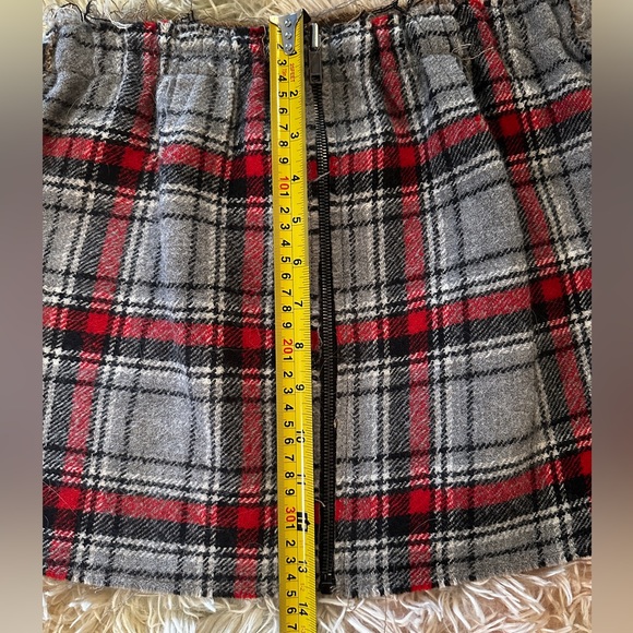 New NWT R13 Reversible Raw Cut Plaid Miniskirt Size Large - Picture 12 of 16